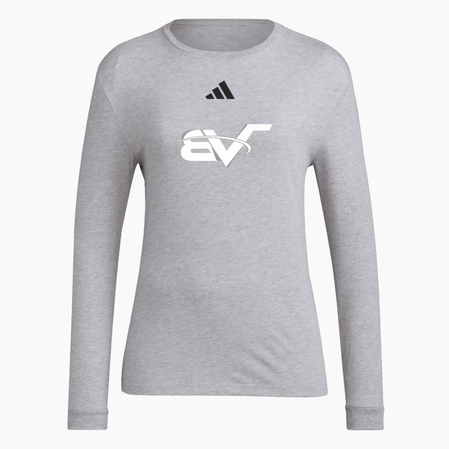 BVSA BOBBY VALENTINE'S SP <span class="pdp-name-mascot">BOBBY VALENTINE'S SPORTS ACADEMY</span> adidas Women's Long Sleeve Pregame Tee