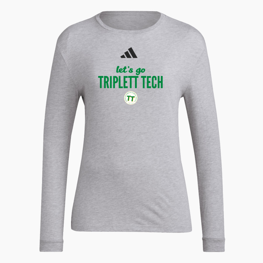 Triplett Tech <span class="pdp-name-mascot">Triplett Business and Technical Institute</span> adidas Women's Long Sleeve Pregame Tee