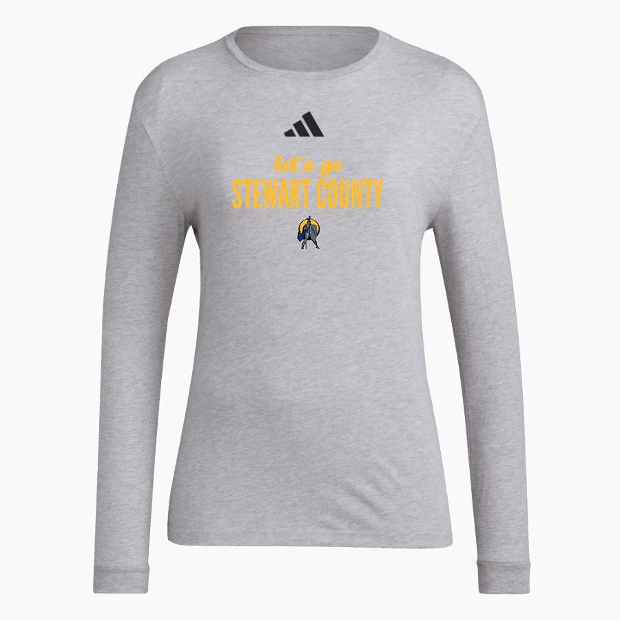 Stewart County Royal Knights adidas Women's Long Sleeve Pregame Tee