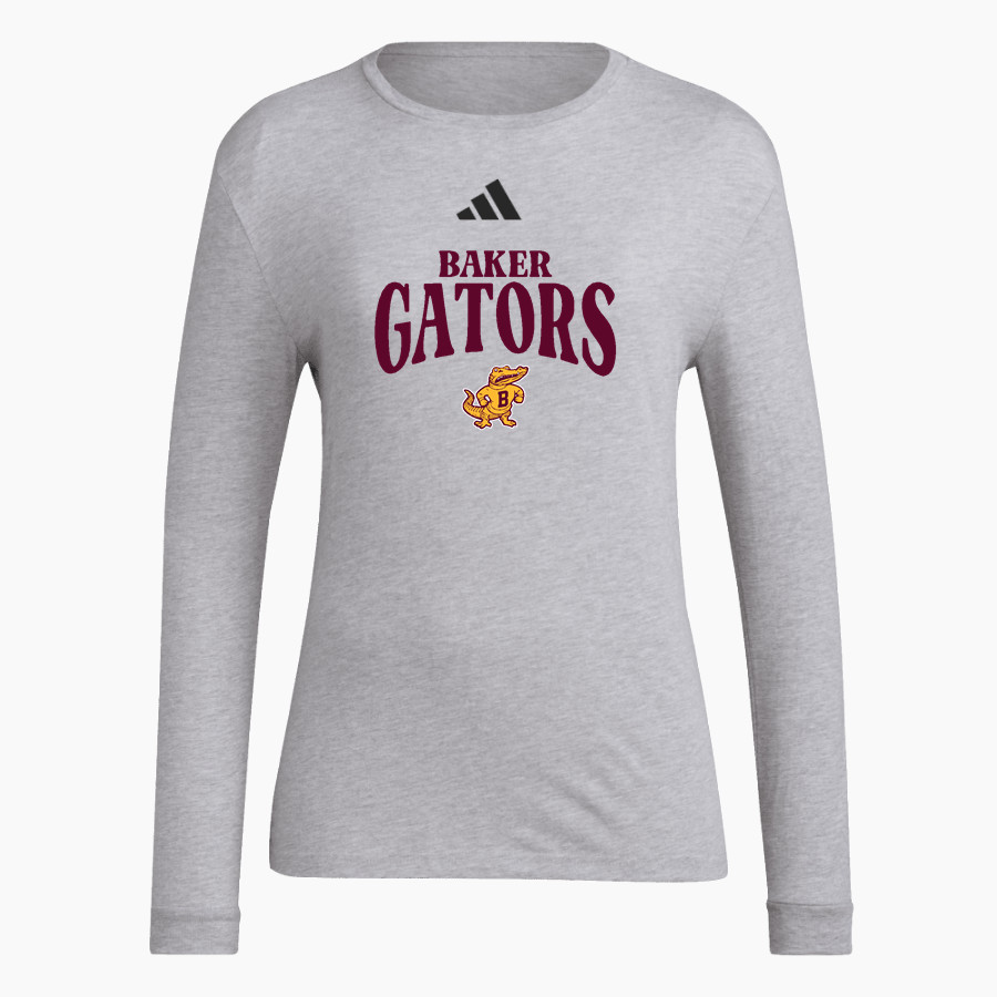 BAKER HIGH SCHOOL GATORS <span class="pdp-name-mascot">BAKER GATORS</span> adidas Women's Long Sleeve Pregame Tee