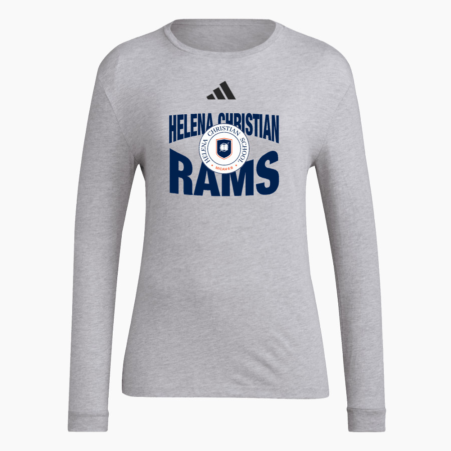 Helena Christian Rams adidas Women's Long Sleeve Pregame Tee