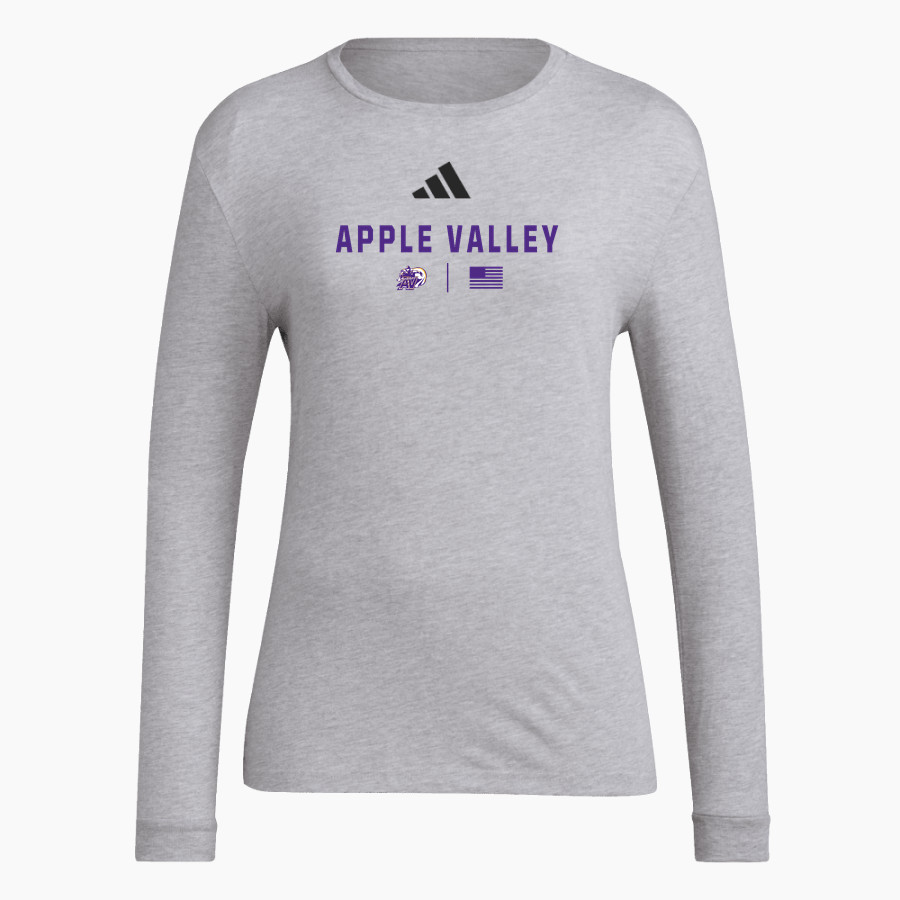 Apple Valley Knights <span class="pdp-name-mascot">Apple Valley Knights</span> adidas Women's Long Sleeve Pregame Tee