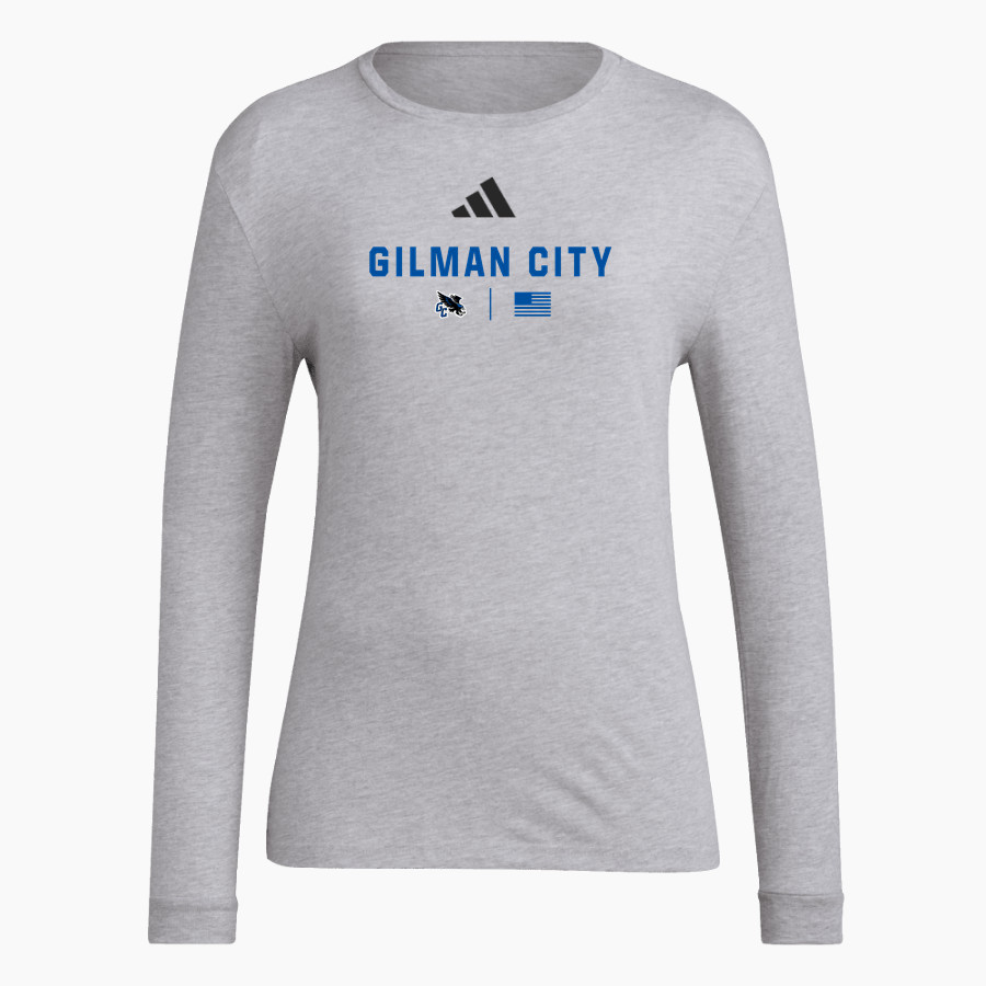 GILMAN CITY HIGH SCHOOL HAWKS adidas Women's Long Sleeve Pregame Tee