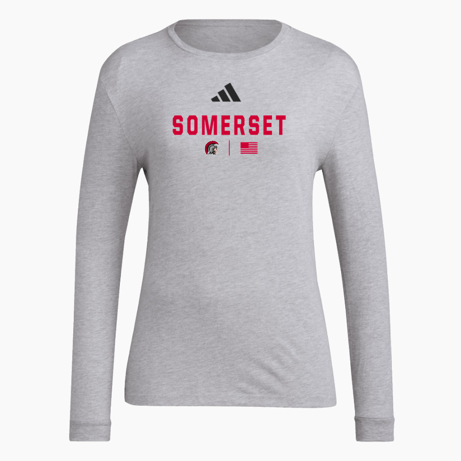 SOMERSET HIGH SCHOOL SPARTANS <span class="pdp-name-mascot">SOMERSET SPARTANS</span> adidas Women's Long Sleeve Pregame Tee