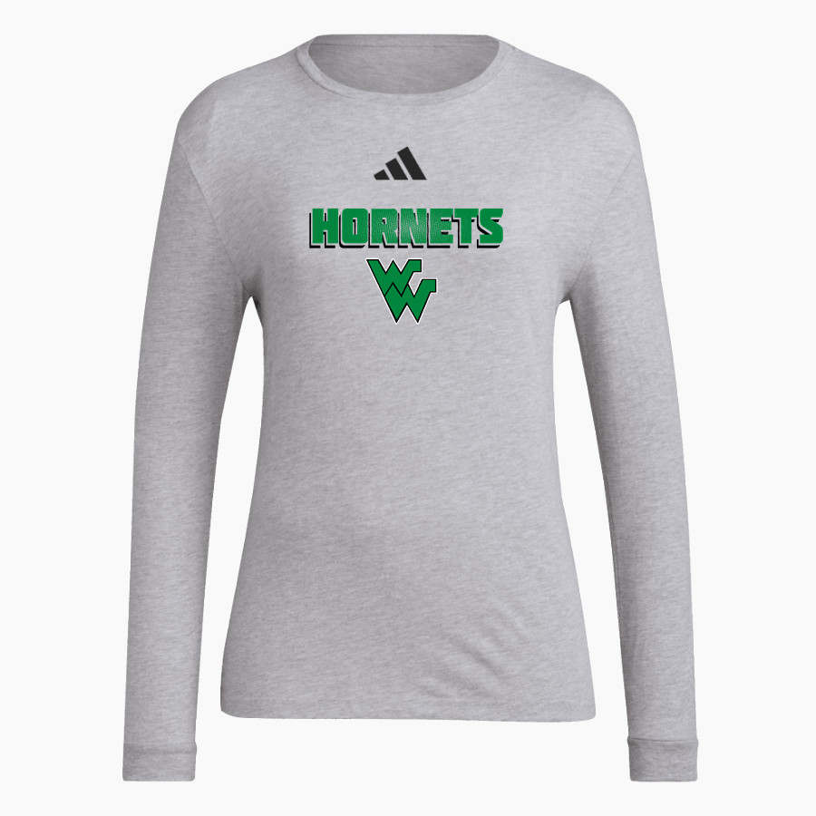 WEEKI WACHEE HIGH SCHOOL HORNETS <span class="pdp-name-mascot">WEEKI WACHEE HORNETS</span> adidas Women's Long Sleeve Pregame Tee