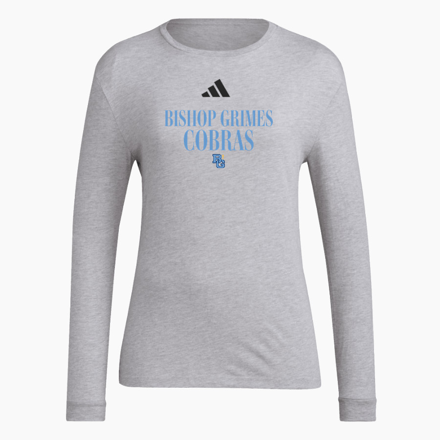 Bishop Grimes Cobras <span class="pdp-name-mascot">Bishop Grimes Cobras</span> adidas Women's Long Sleeve Pregame Tee