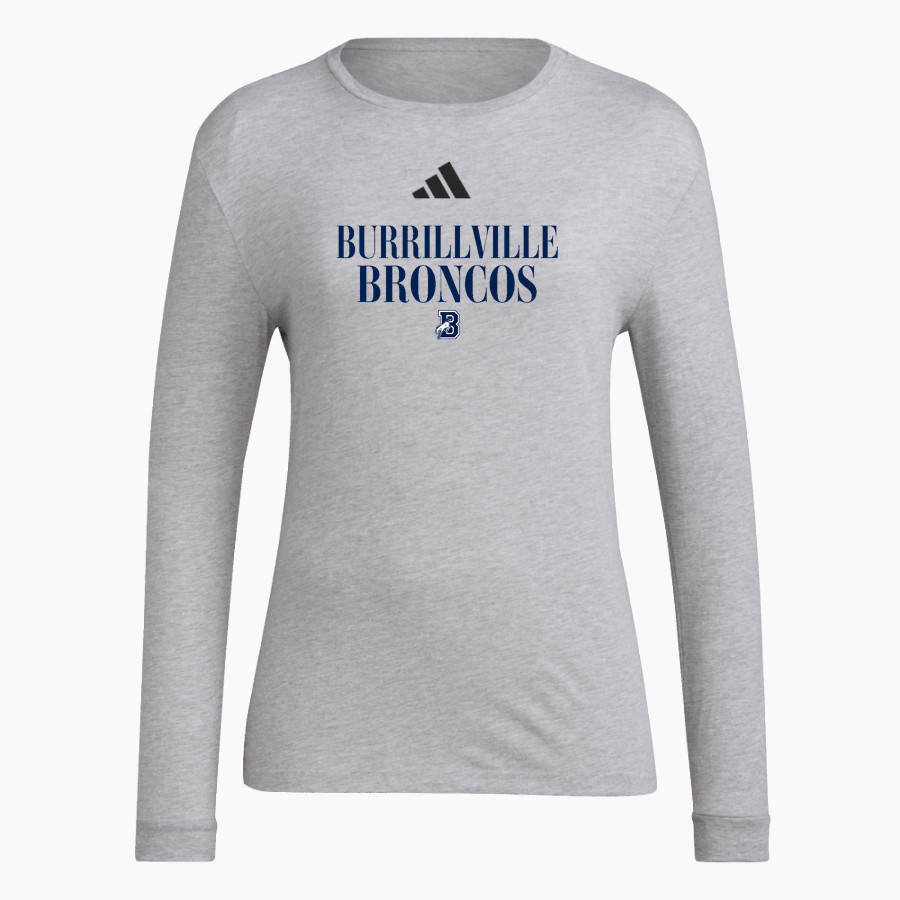 Burrillville Broncos adidas Women's Long Sleeve Pregame Tee