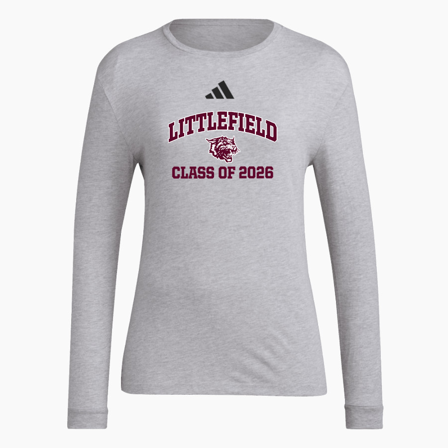 LITTLEFIELD HIGH SCHOOL WILDCATS <span class="pdp-name-mascot">LITTLEFIELD WILDCATS</span> adidas Women's Long Sleeve Pregame Tee