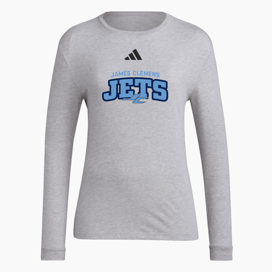 James Clemens Jets adidas Women's Long Sleeve Pregame Tee