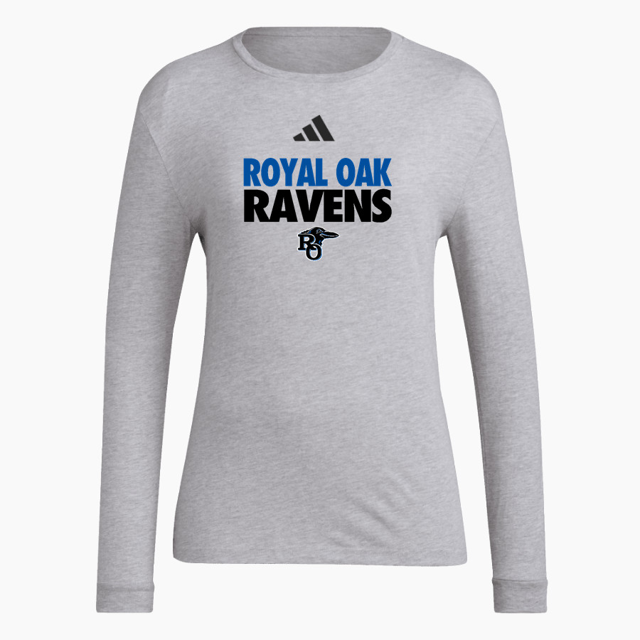 ROYAL OAK HIGH SCHOOL RAVENS <span class="pdp-name-mascot">ROYAL OAK RAVENS</span> adidas Women's Long Sleeve Pregame Tee
