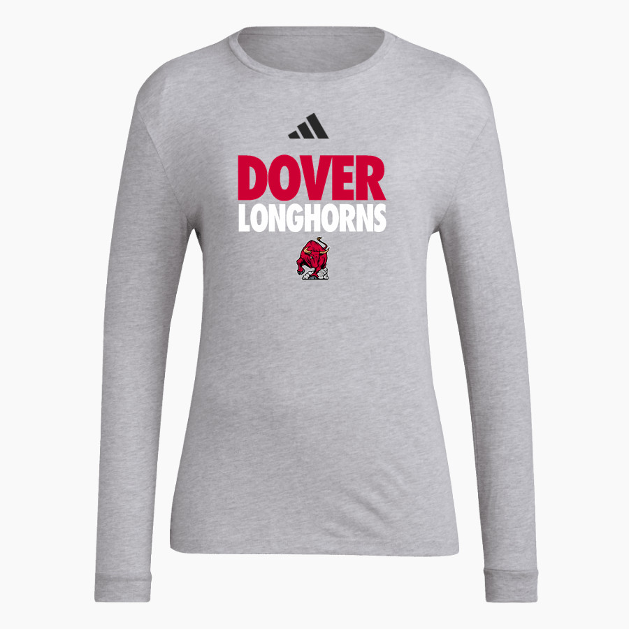 DOVER HIGH SCHOOL LONGHORNS adidas Women's Long Sleeve Pregame Tee