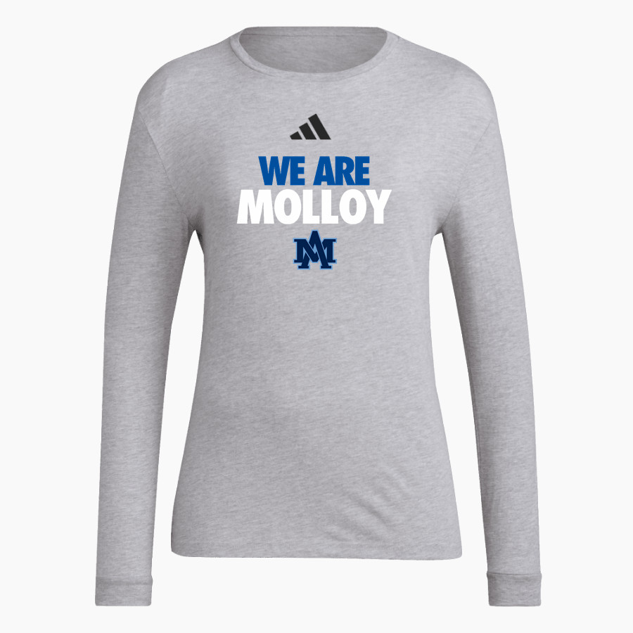 Archbishop Molloy Official Online Store <span class="pdp-name-mascot">Archbishop Molloy High School Stanners</span> adidas Women's Long Sleeve Pregame Tee