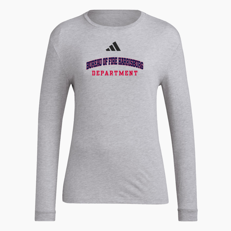 Bureau Of Fire Harrisburg Department <span class="pdp-name-mascot">Bureau Of Fire Harrisburg Department</span> adidas Women's Long Sleeve Pregame Tee