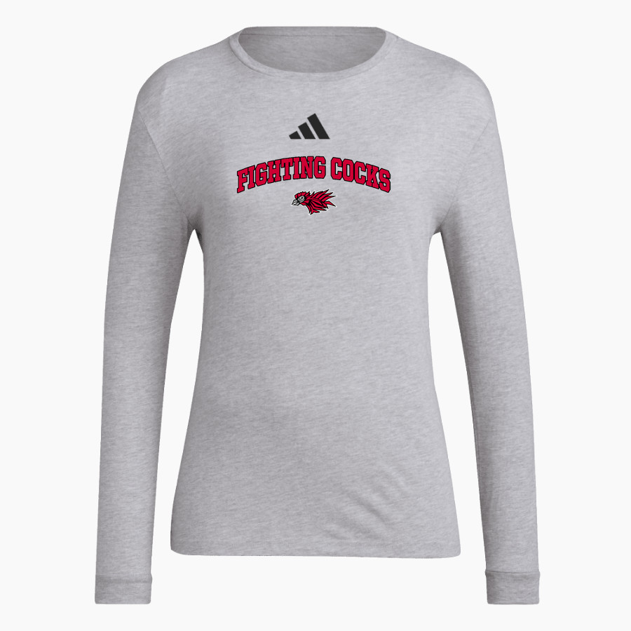 COCKE COUNTY HIGH SCHOOL FIGHTING COCKS <span class="pdp-name-mascot">COCKE COUNTY FIGHTING COCKS</span> adidas Women's Long Sleeve Pregame Tee
