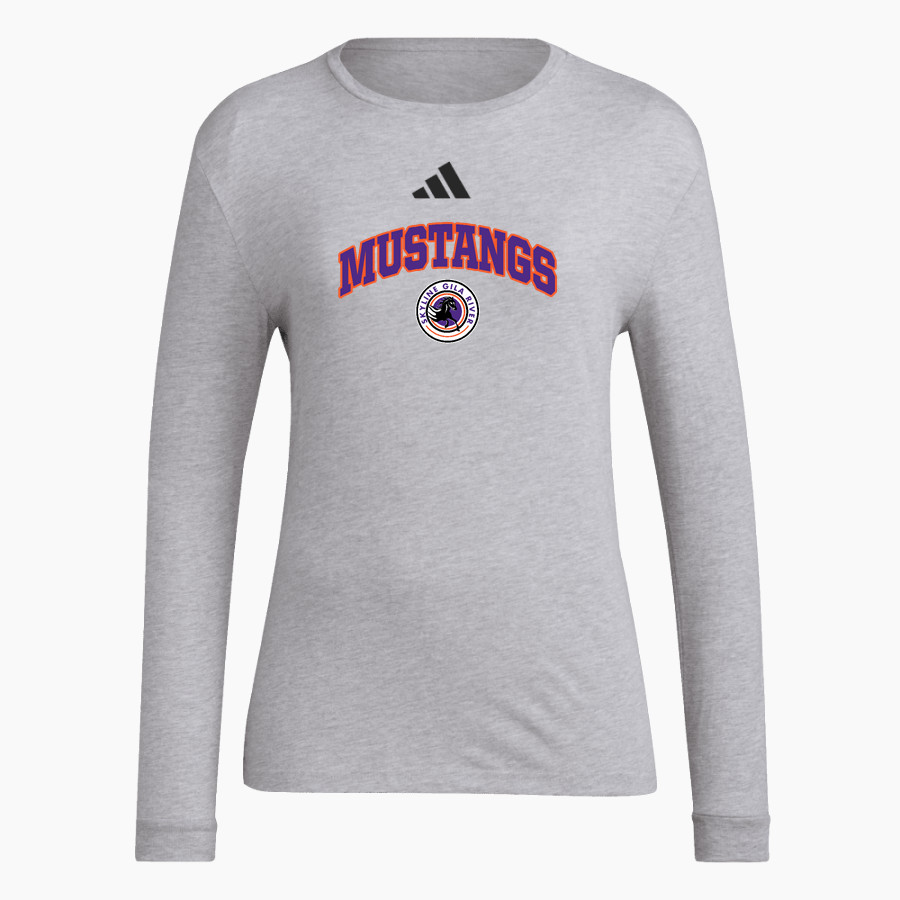Skyline Gila River Mustangs <span class="pdp-name-mascot">Skyline Mustangs</span> adidas Women's Long Sleeve Pregame Tee