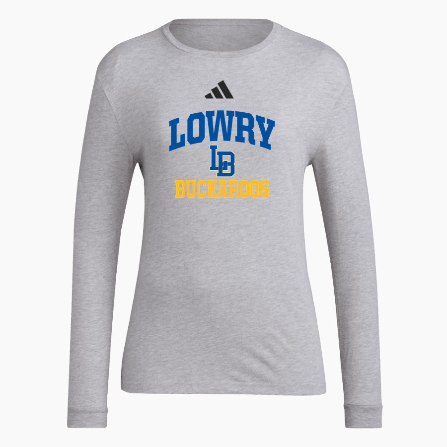LOWRY HIGH SCHOOL BUCKAROOS <span class="pdp-name-mascot">LOWRY BUCKAROOS</span> adidas Women's Long Sleeve Pregame Tee