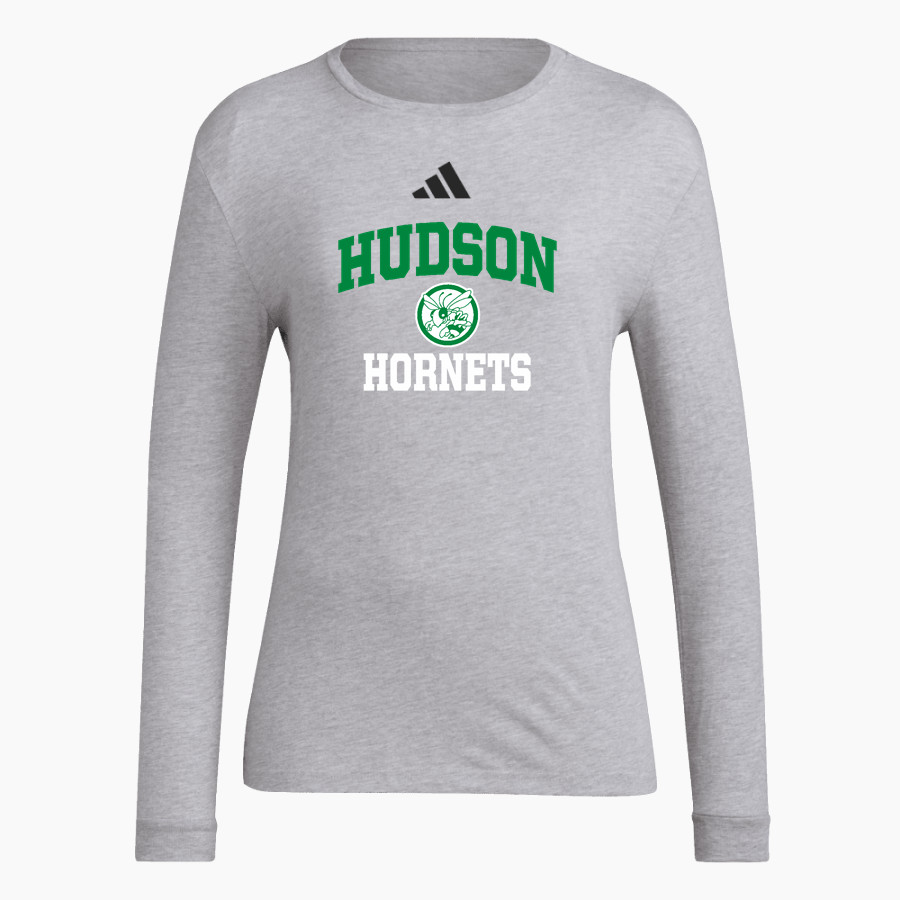 Hudson Hornets adidas Women's Long Sleeve Pregame Tee