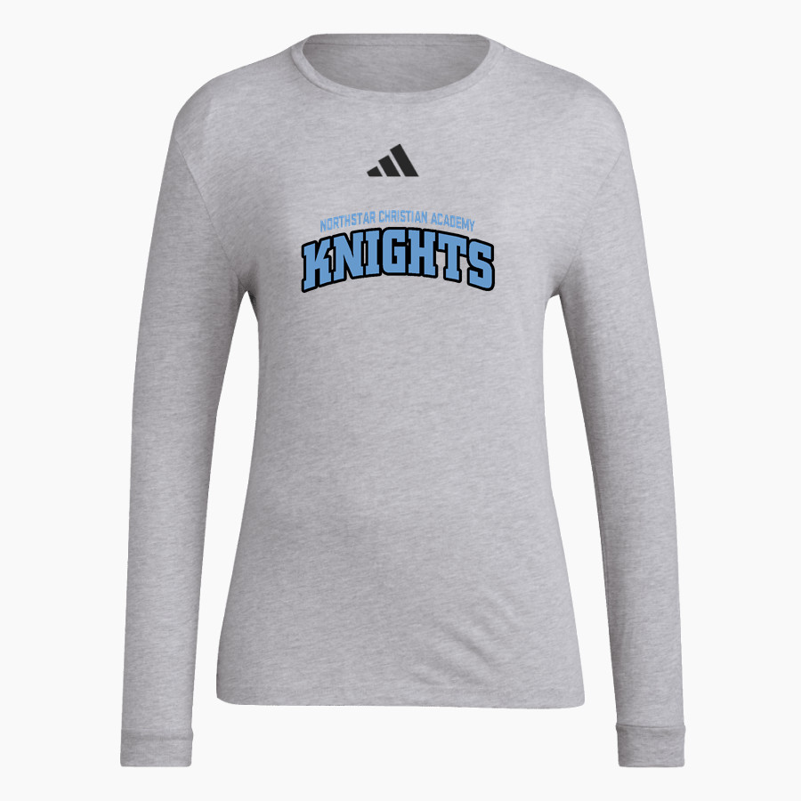 Northstar Christian Knights <span class="pdp-name-mascot">Northstar Christian Academy Knights</span> adidas Women's Long Sleeve Pregame Tee
