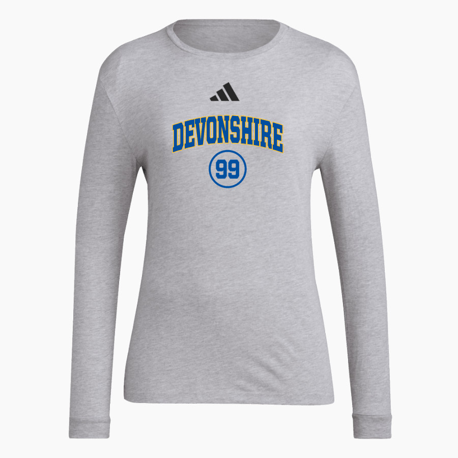 Devonshire Knights <span class="pdp-name-mascot">Devonshire Knights</span> adidas Women's Long Sleeve Pregame Tee