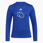 North Brunswick Raiders <span class="pdp-name-mascot">North Brunswick Raiders</span> adidas Women's Long Sleeve Pregame Tee Front Thumbnail