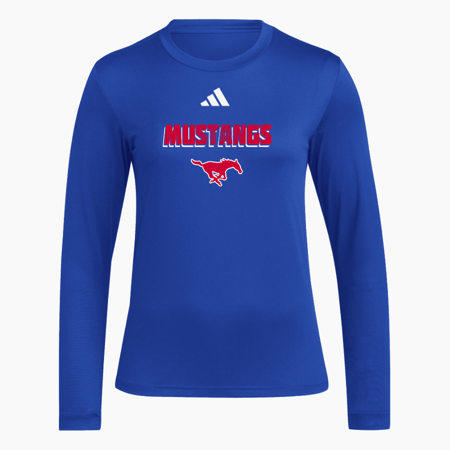 ARKOMA HIGH SCHOOL MUSTANGS <span class="pdp-name-mascot">ARKOMA MUSTANGS</span> adidas Women's Long Sleeve Pregame Tee
