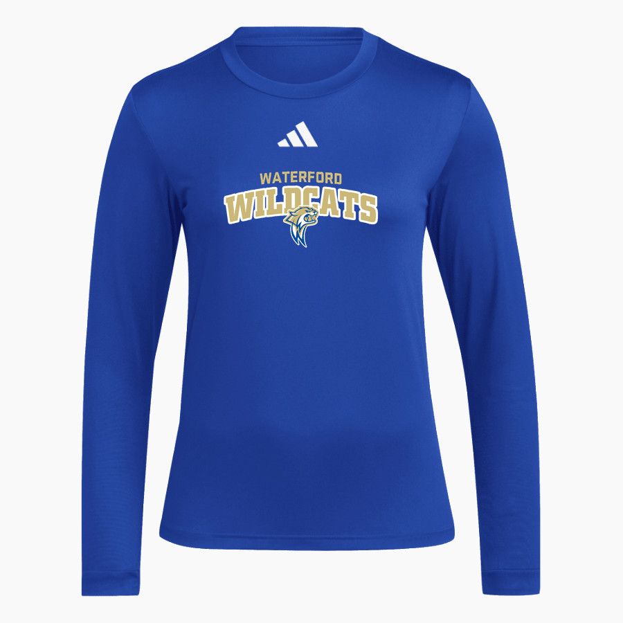 WATERFORD HIGH SCHOOL WILDCATS <span class="pdp-name-mascot">WATERFORD WILDCATS</span> adidas Women's Long Sleeve Pregame Tee