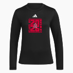 Arlington Babe Ruth Spy Ponders adidas Women's Long Sleeve Pregame Tee Front Thumbnail