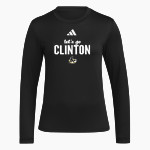 Clinton Dark Horses <span class="pdp-name-mascot">Clinton Dark Horses</span> adidas Women's Long Sleeve Pregame Tee Front Thumbnail