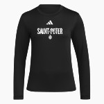 Saint Peter High School SAINTS ONLINE STORE <span class="pdp-name-mascot">Saint Peter Saints</span> adidas Women's Long Sleeve Pregame Tee Front Thumbnail