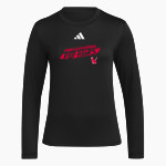 FRONTIER REGIONAL SCHOOL RED HAWKS adidas Women's Long Sleeve Pregame Tee Front Thumbnail