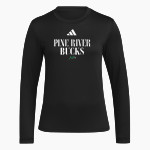 PINE RIVER HIGH SCHOOL BUCKS <span class="pdp-name-mascot">PINE RIVER BUCKS</span> adidas Women's Long Sleeve Pregame Tee Front Thumbnail