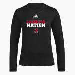 DOVER HIGH SCHOOL LONGHORNS adidas Women's Long Sleeve Pregame Tee Front Thumbnail