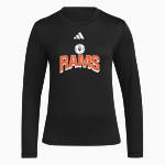 Helena Christian Rams adidas Women's Long Sleeve Pregame Tee Front Thumbnail