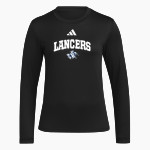 Lawrence Lancers The Official Online Store <span class="pdp-name-mascot">Lawrence Lancers</span> adidas Women's Long Sleeve Pregame Tee Front Thumbnail
