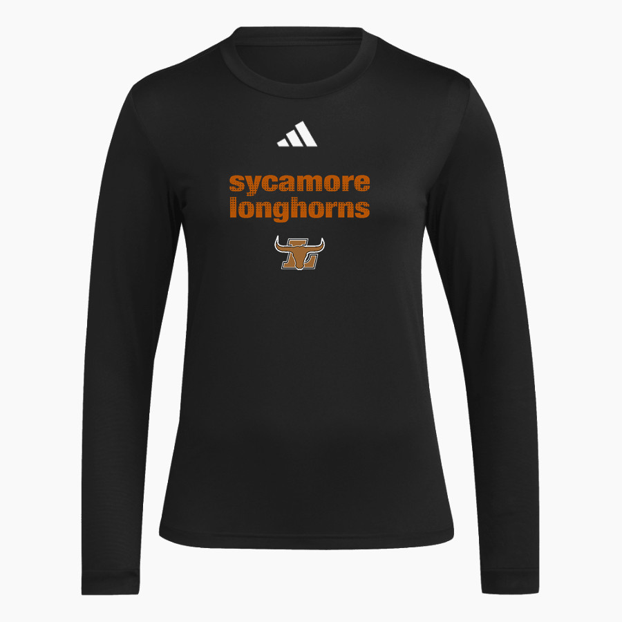 Sycamore Longhorns <span class="pdp-name-mascot">Sycamore Elementary School Longhorns</span> adidas Women's Long Sleeve Pregame Tee