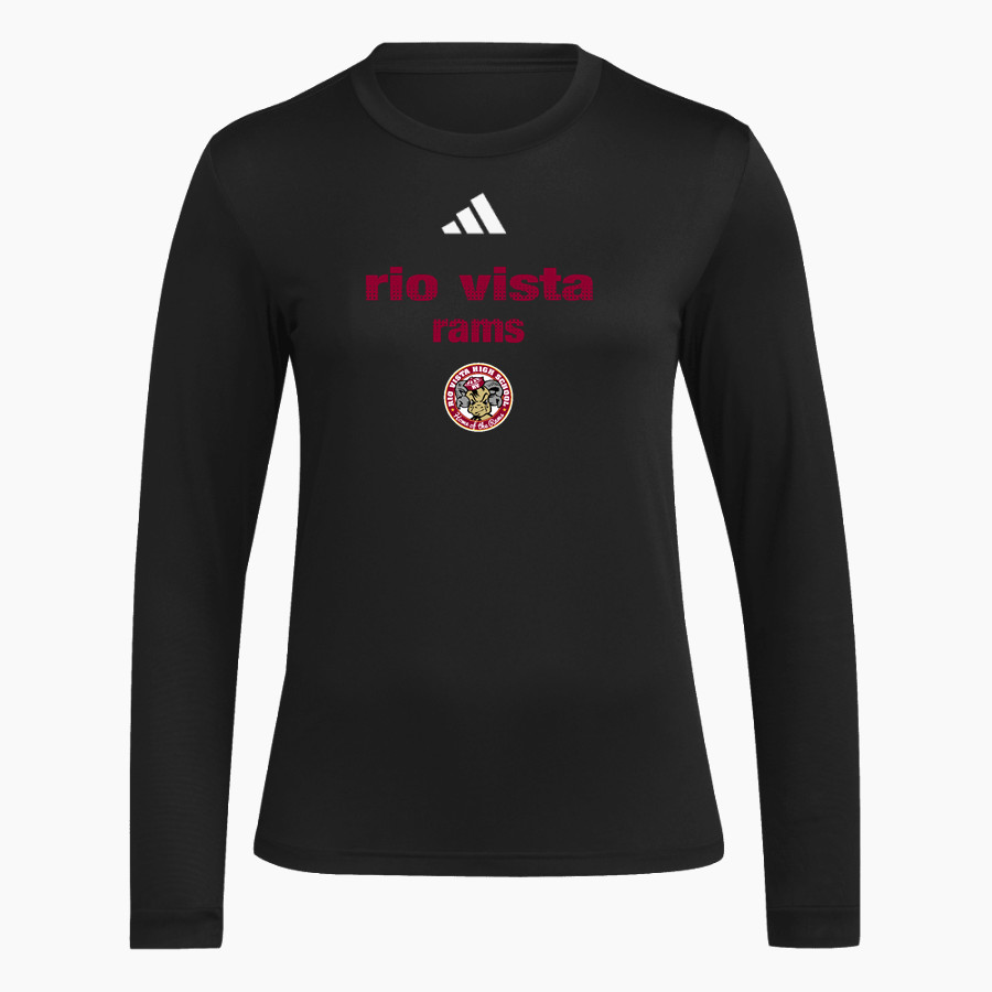 RIO VISTA HIGH SCHOOL RAMS <span class="pdp-name-mascot">RIO VISTA RAMS</span> adidas Women's Long Sleeve Pregame Tee