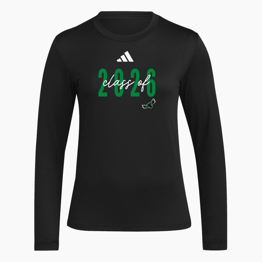 WALL HIGH SCHOOL HAWKS <span class="pdp-name-mascot">WALL HAWKS</span> adidas Women's Long Sleeve Pregame Tee