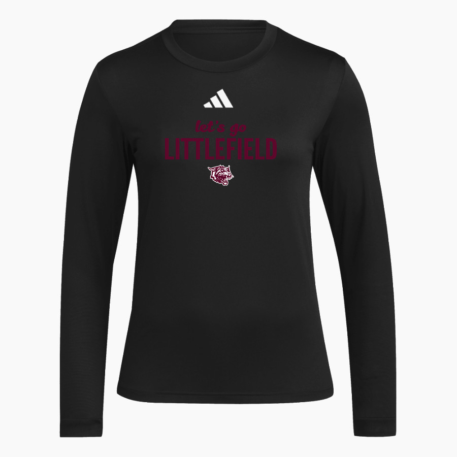 LITTLEFIELD HIGH SCHOOL WILDCATS <span class="pdp-name-mascot">LITTLEFIELD WILDCATS</span> adidas Women's Long Sleeve Pregame Tee