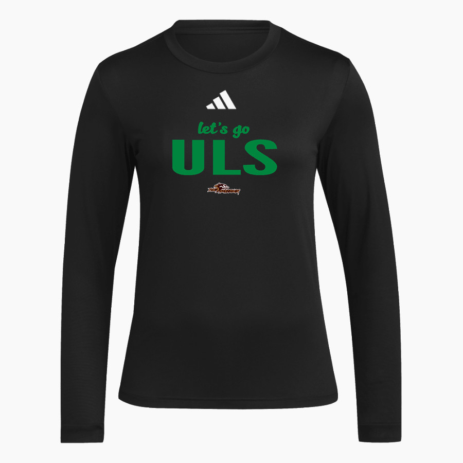 ULS Jr. Bows <span class="pdp-name-mascot">Junior Rainbows</span> adidas Women's Long Sleeve Pregame Tee