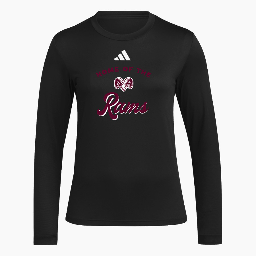 GORHAM HIGH SCHOOL RAMS <span class="pdp-name-mascot">GORHAM RAMS</span> adidas Women's Long Sleeve Pregame Tee