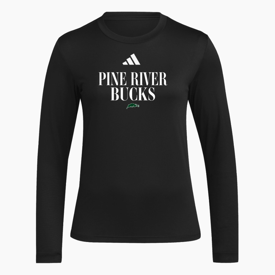 PINE RIVER HIGH SCHOOL BUCKS <span class="pdp-name-mascot">PINE RIVER BUCKS</span> adidas Women's Long Sleeve Pregame Tee