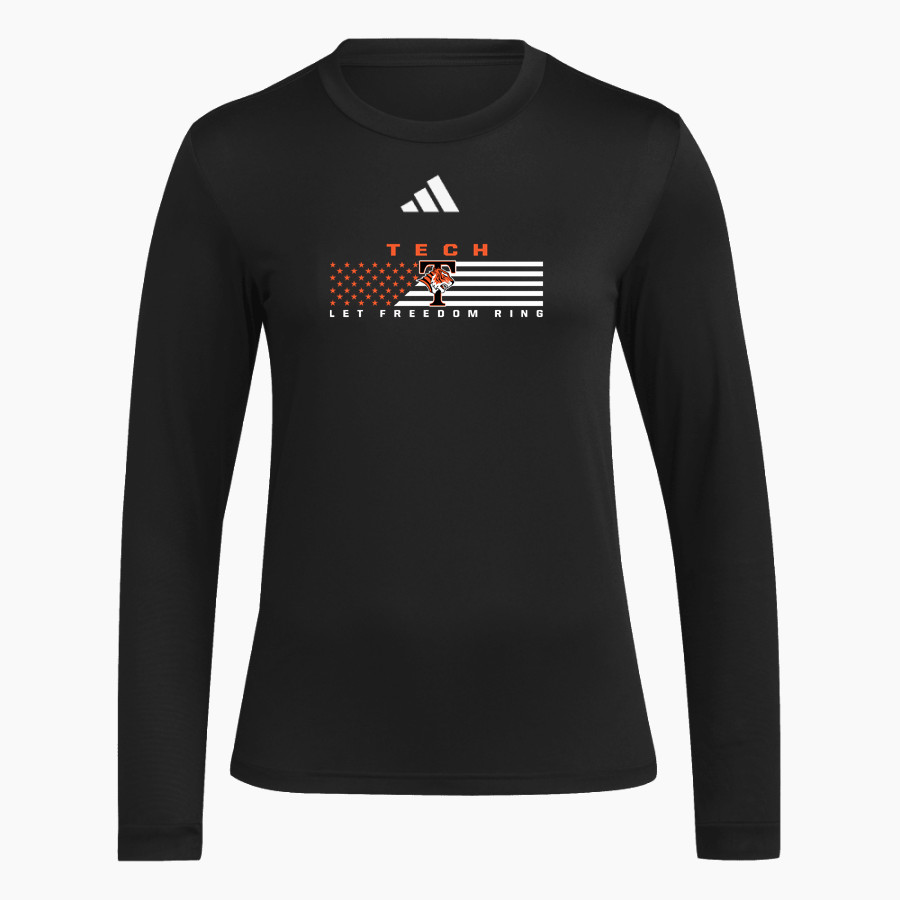 Tech High School Tigers <span class="pdp-name-mascot">Tech High School</span> adidas Women's Long Sleeve Pregame Tee