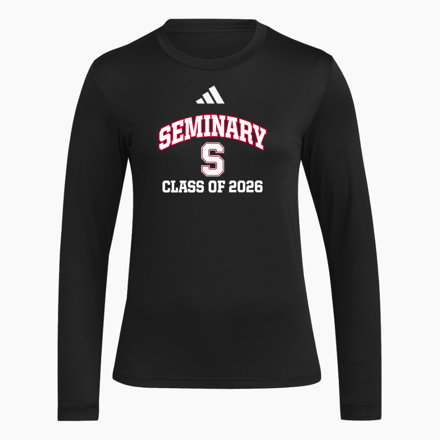 Seminary Cardinals <span class="pdp-name-mascot">Seminary Cardinals</span> adidas Women's Long Sleeve Pregame Tee