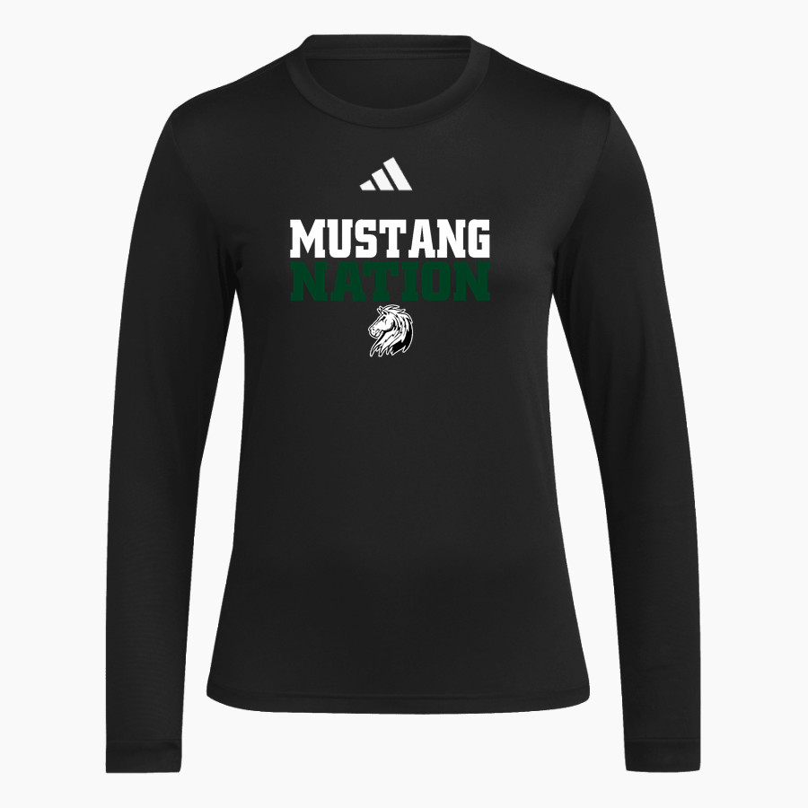 HARRY S TRUMAN HIGH SCHOOL MUSTANGS <span class="pdp-name-mascot">HARRY S TRUMAN MUSTANGS</span> adidas Women's Long Sleeve Pregame Tee