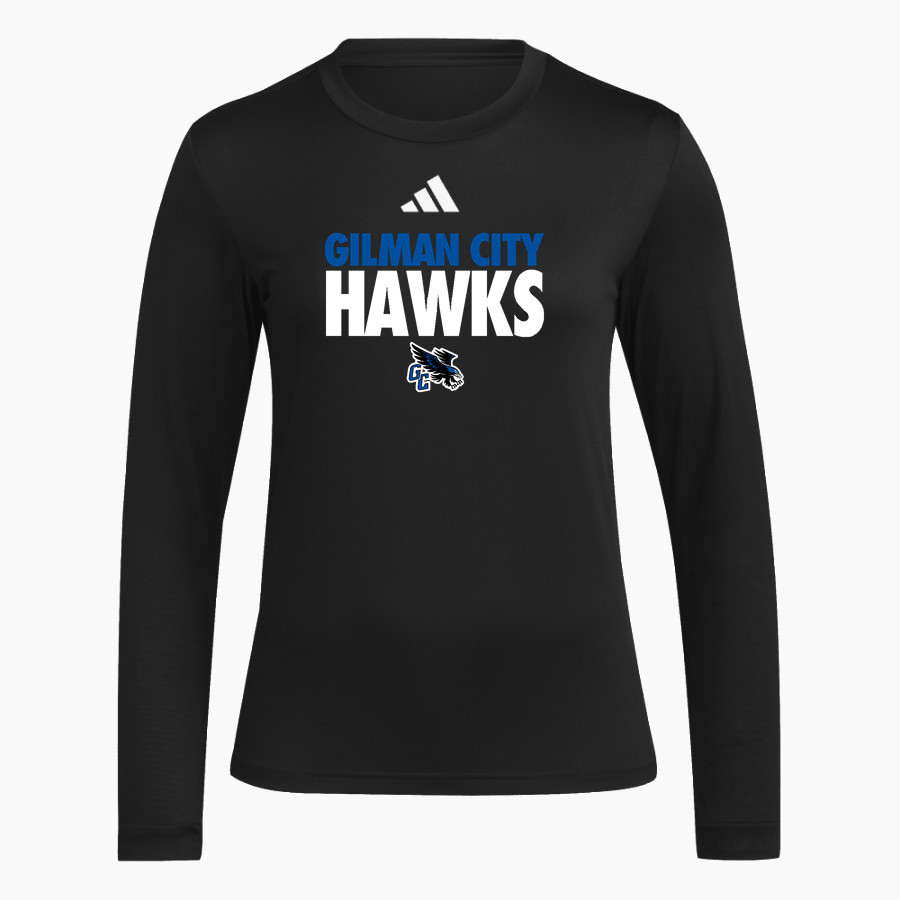 GILMAN CITY HIGH SCHOOL HAWKS adidas Women's Long Sleeve Pregame Tee