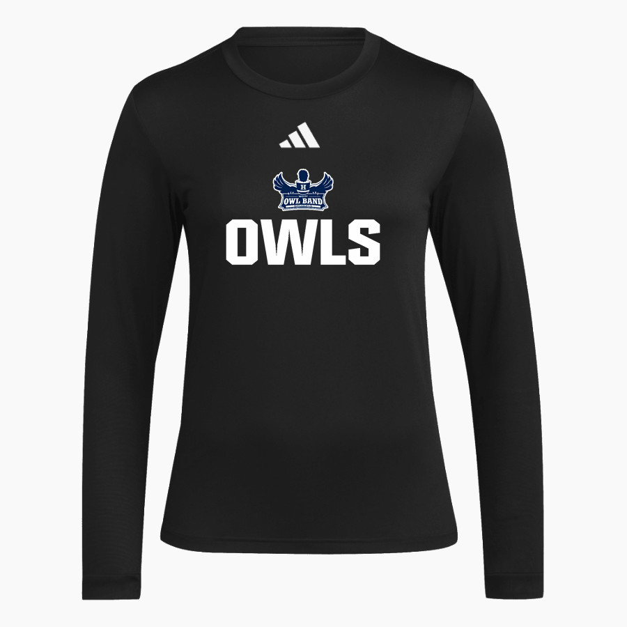HONDO HIGH SCHOOL OWLS <span class="pdp-name-mascot">HONDO OWLS</span> adidas Women's Long Sleeve Pregame Tee