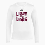 Ludlow Lions <span class="pdp-name-mascot">Lions</span> adidas Women's Long Sleeve Pregame Tee Front Thumbnail
