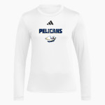 Morris Jeff Pelicans adidas Women's Long Sleeve Pregame Tee Front Thumbnail