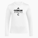CISTERCIAN PREPARATORY SCHOOL HAWKS adidas Women's Long Sleeve Pregame Tee Front Thumbnail