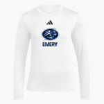 Emery Jaguars adidas Women's Long Sleeve Pregame Tee Front Thumbnail